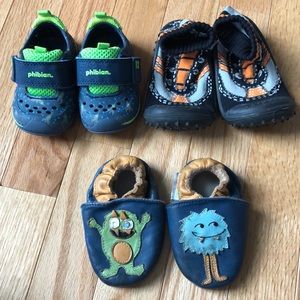 3 pairs of 6-18 month baby shoes - Stride Rite etc